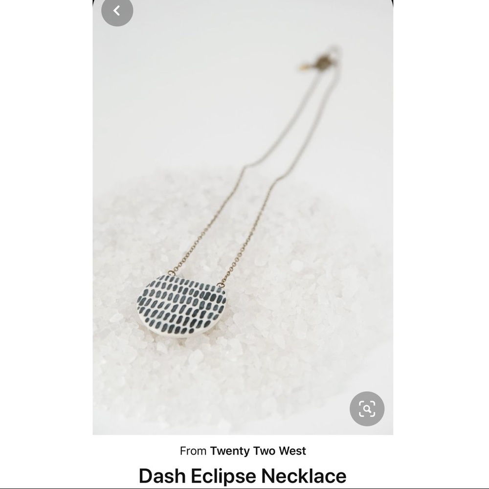 Dash Eclipse Statement Necklace Black & White - image 3